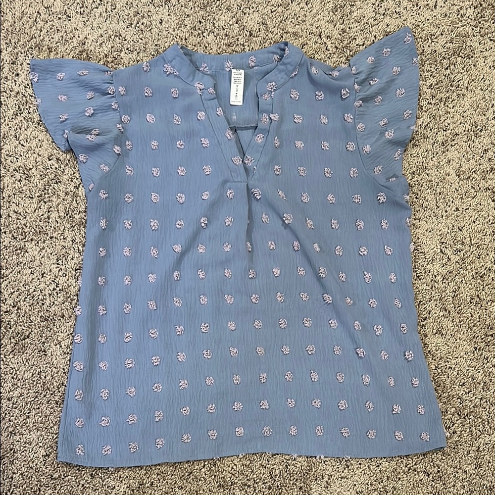 Blue Floral Women's Top